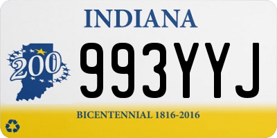 IN license plate 993YYJ