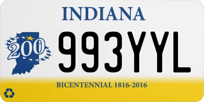 IN license plate 993YYL