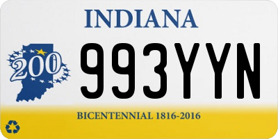 IN license plate 993YYN