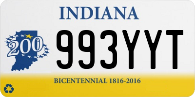 IN license plate 993YYT