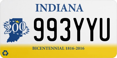 IN license plate 993YYU