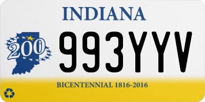 IN license plate 993YYV