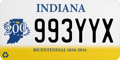 IN license plate 993YYX