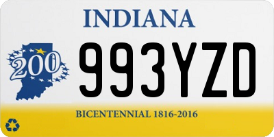 IN license plate 993YZD