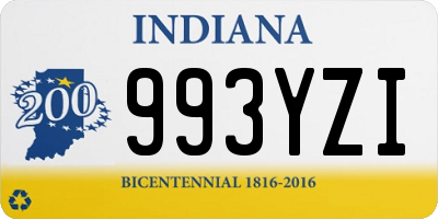 IN license plate 993YZI