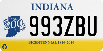 IN license plate 993ZBU