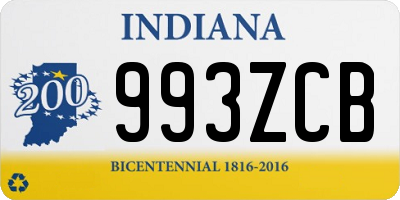 IN license plate 993ZCB