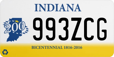 IN license plate 993ZCG