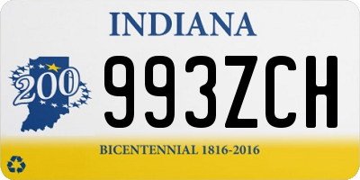 IN license plate 993ZCH