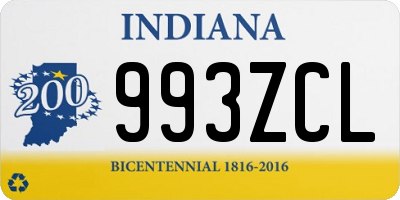 IN license plate 993ZCL