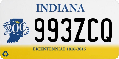 IN license plate 993ZCQ