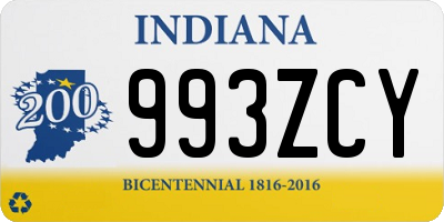 IN license plate 993ZCY