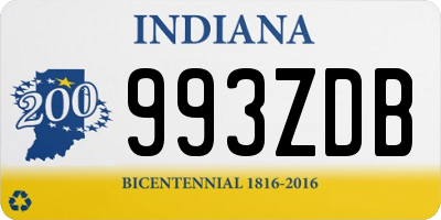 IN license plate 993ZDB