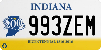 IN license plate 993ZEM