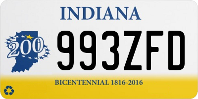 IN license plate 993ZFD