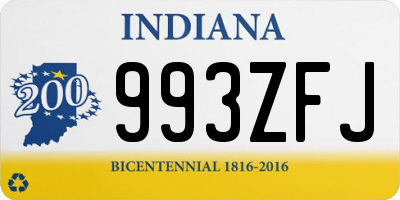 IN license plate 993ZFJ