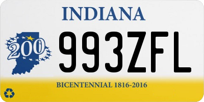 IN license plate 993ZFL