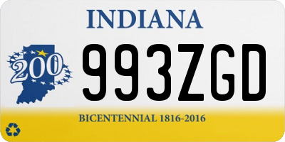 IN license plate 993ZGD