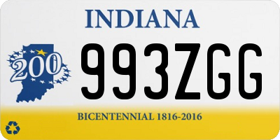 IN license plate 993ZGG