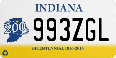 IN license plate 993ZGL