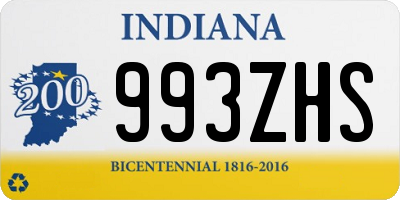 IN license plate 993ZHS