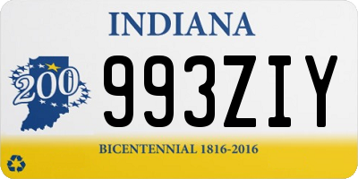 IN license plate 993ZIY