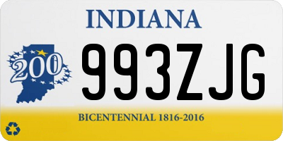 IN license plate 993ZJG