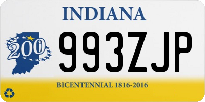 IN license plate 993ZJP