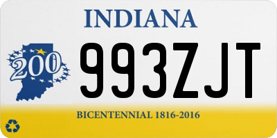 IN license plate 993ZJT