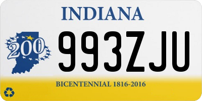 IN license plate 993ZJU