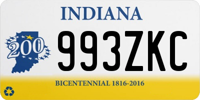 IN license plate 993ZKC