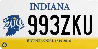 IN license plate 993ZKU