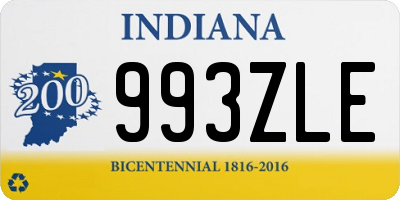 IN license plate 993ZLE