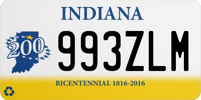 IN license plate 993ZLM