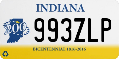 IN license plate 993ZLP