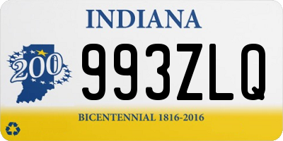 IN license plate 993ZLQ