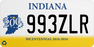 IN license plate 993ZLR