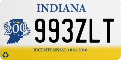 IN license plate 993ZLT