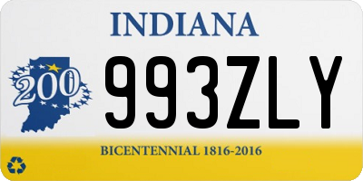 IN license plate 993ZLY