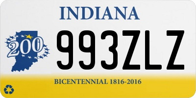 IN license plate 993ZLZ