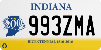 IN license plate 993ZMA