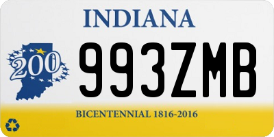 IN license plate 993ZMB