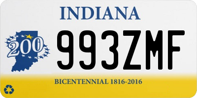 IN license plate 993ZMF