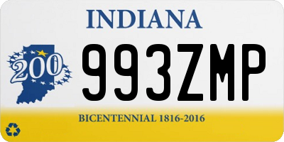 IN license plate 993ZMP