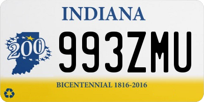 IN license plate 993ZMU