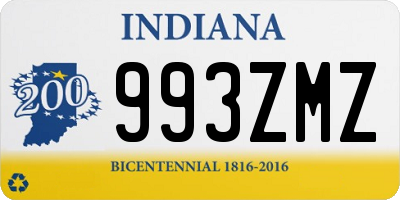 IN license plate 993ZMZ