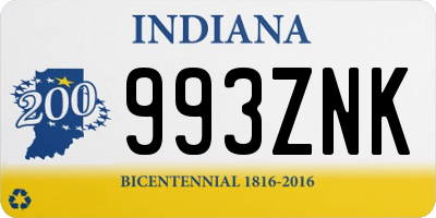 IN license plate 993ZNK