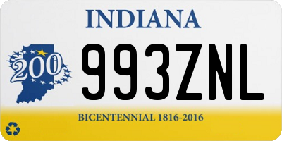 IN license plate 993ZNL