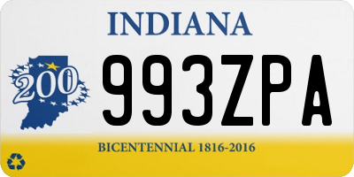 IN license plate 993ZPA
