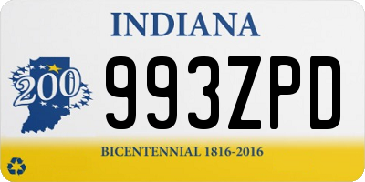 IN license plate 993ZPD